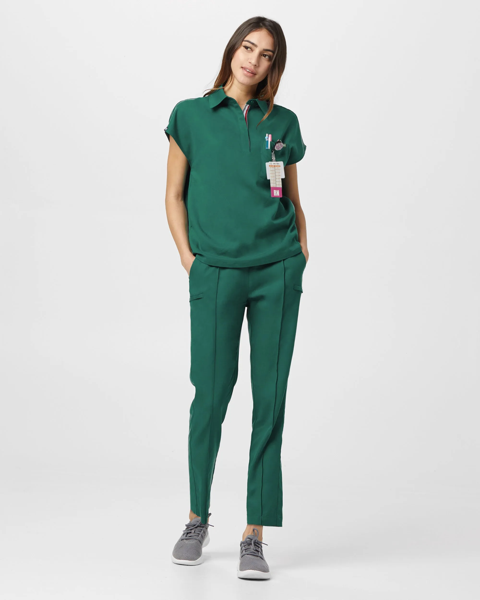 TENCEL™ Sicily‎ ‎ Pintuck Tapered Scrub Pants (Final Sale)