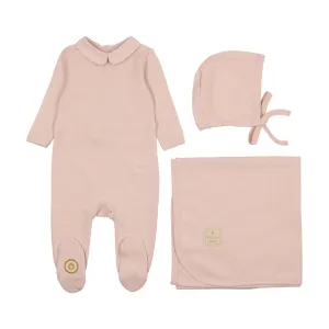 Textured Elegance Girls Layette Set