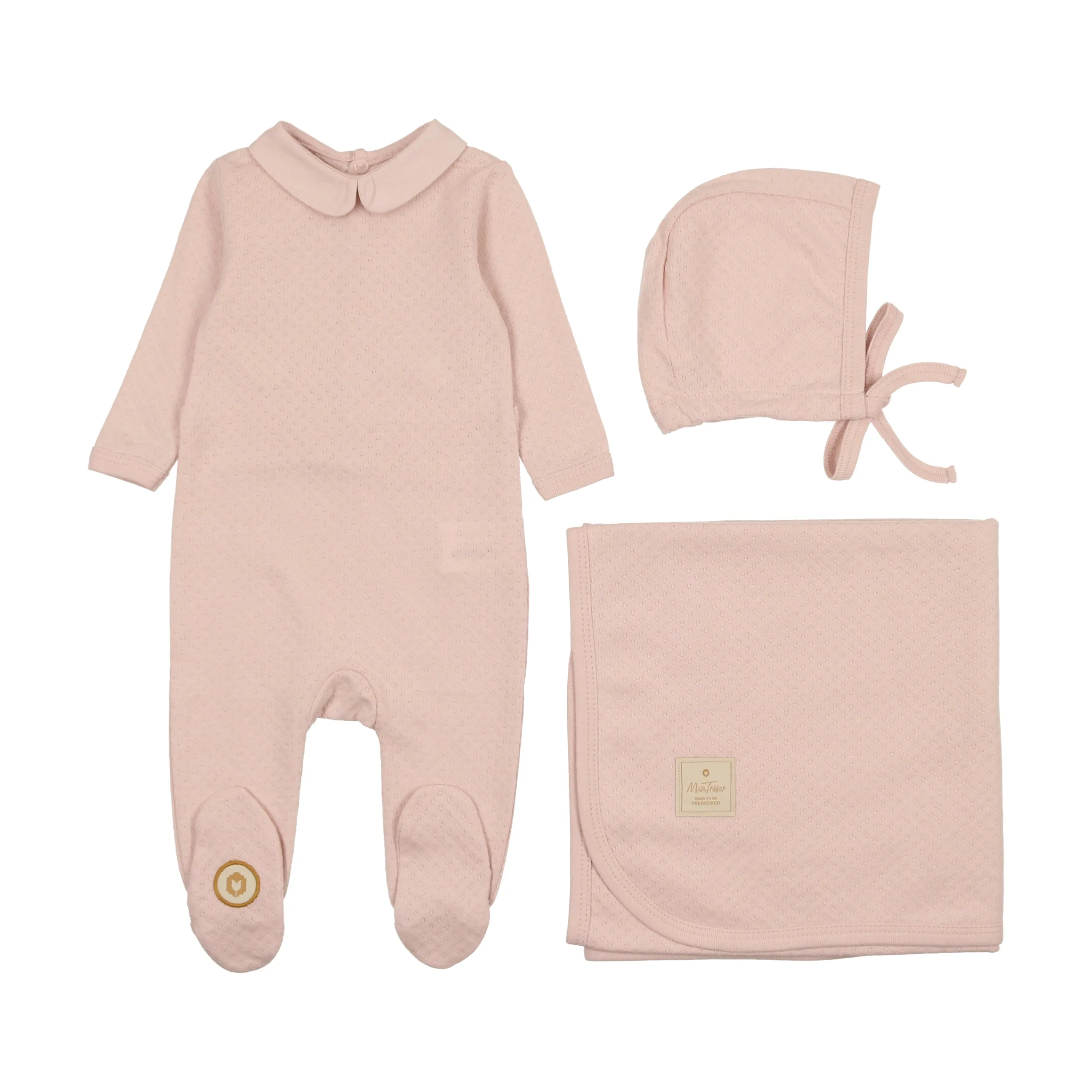 Textured Elegance Girls Layette Set