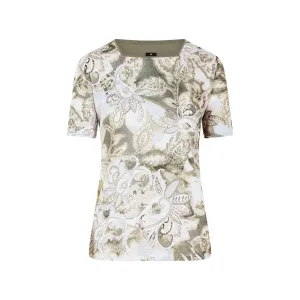 TIGI 18/20 Soft Square Neck Paisley Print Top