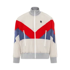 V Colorblock Windbreaker in Grey/Black