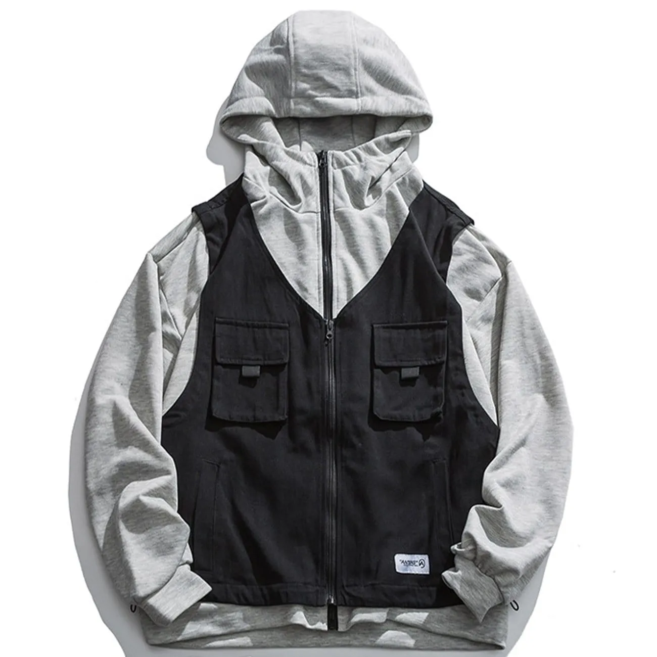 WLS Double Piece Splicing Vest Jacket