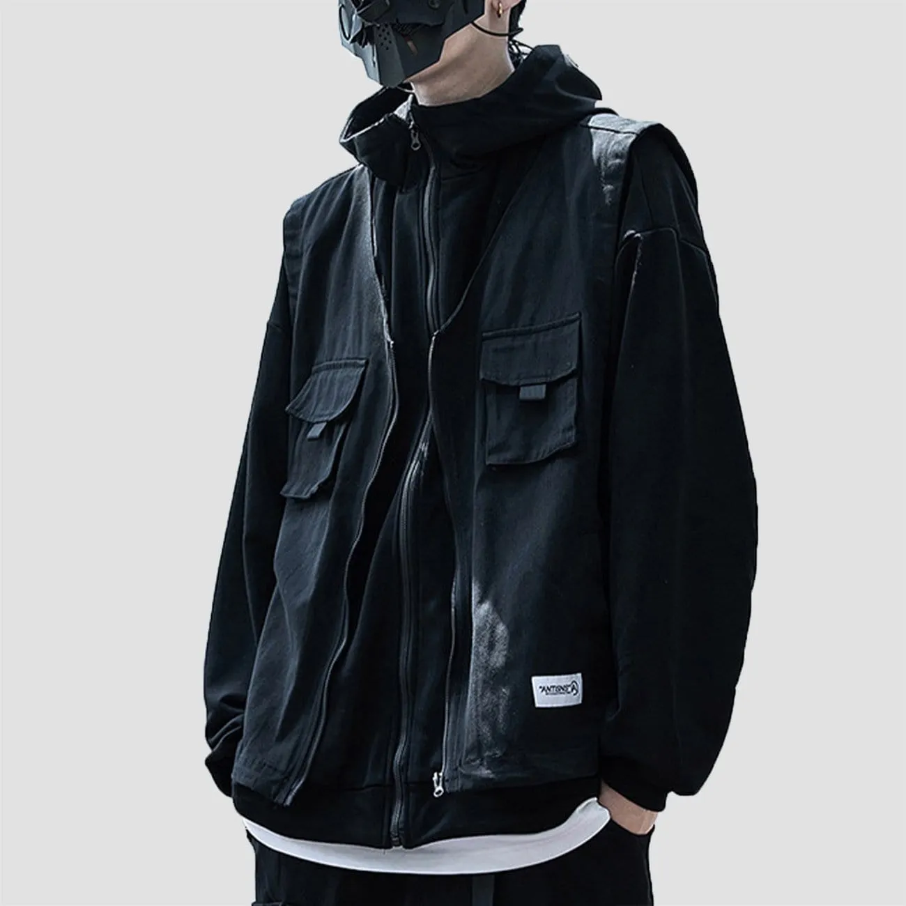 WLS Double Piece Splicing Vest Jacket