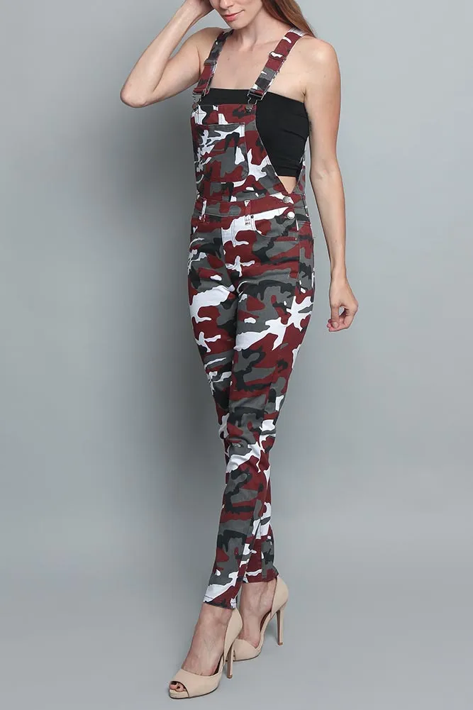 Women's Camo Color Overalls