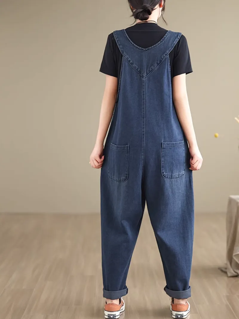 Women's Summer Wonderful  Large Size Loose Long Dungarees